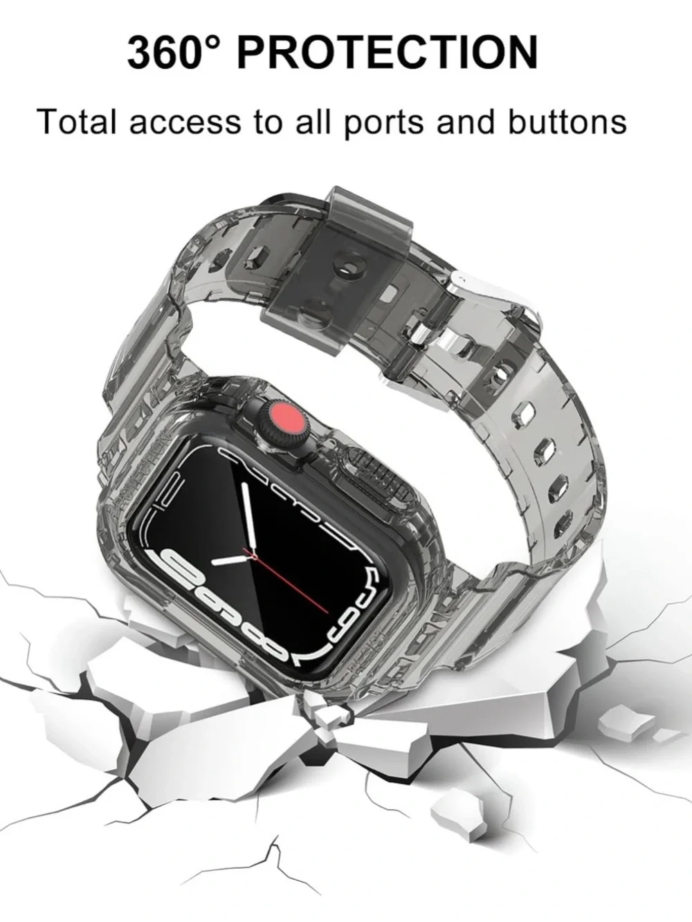 Durable Transparent Clear iWatch Bands Soft TPU Sport Band